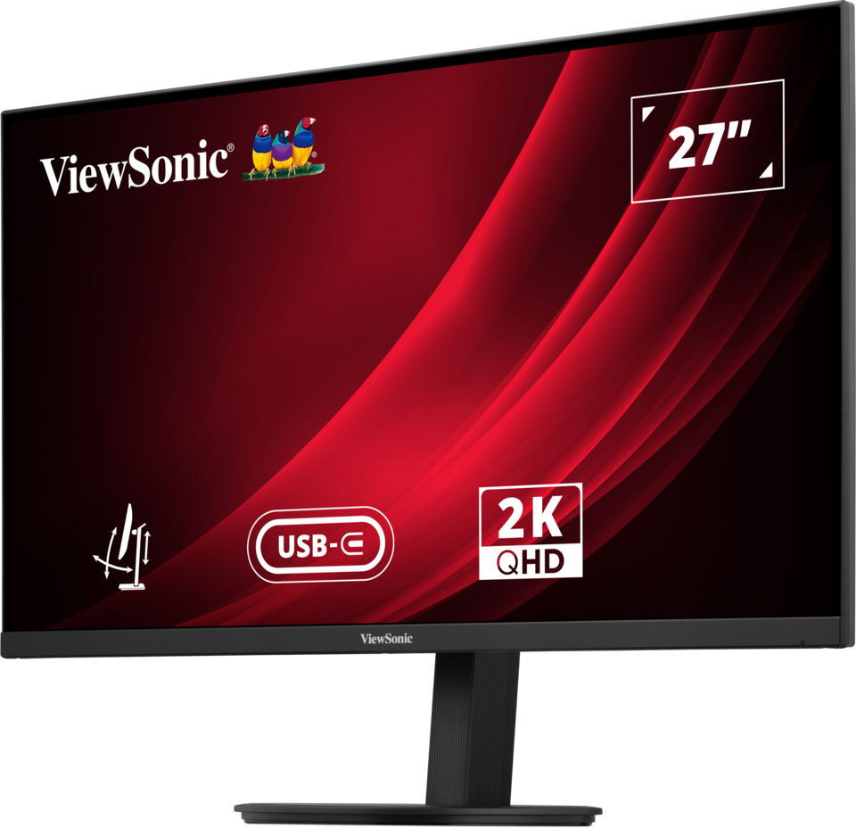 ViewSonic VG2708U-2K 27” QHD Ergonomic Monitor with USB-C and Dual